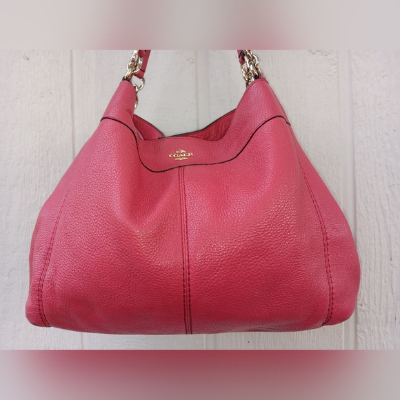 Coach Coral Handbag Shoulder Bag Tote Purse - Picture 6 of 8